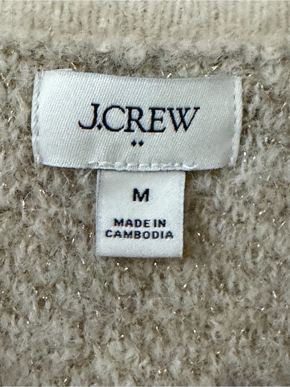 J. Crew Cream Diamond-Pattern Button Cardigan - Picture 5 of 8